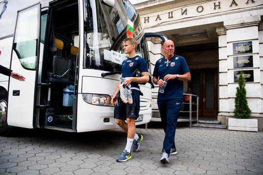 Martin Ødegaard of Norway and Nils Johan Semb, sports