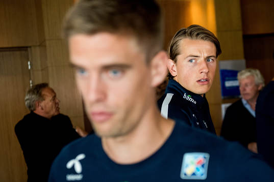 Markus Henriksen and Sander Berge of Norway