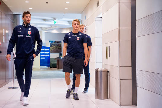 Goalkeeper Rune Almenning Jarstein and Martin Ødegaard of