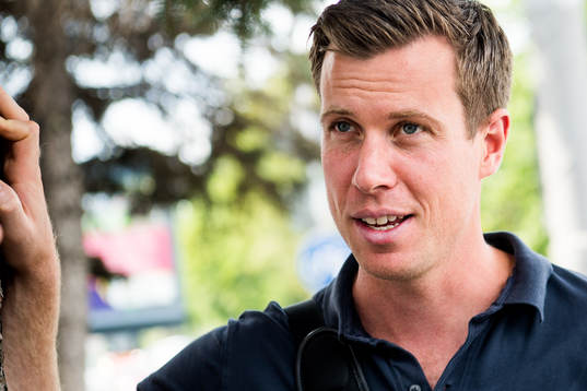 Jesper Mathisen, TV 2 pundit, a training session