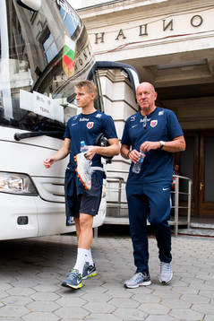 Martin Ødegaard of Norway and Nils Johan Semb, sports