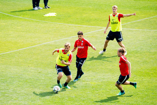 Fredrik Midtsjø, Tarik Elyounoussi and Sigurd Rosted of