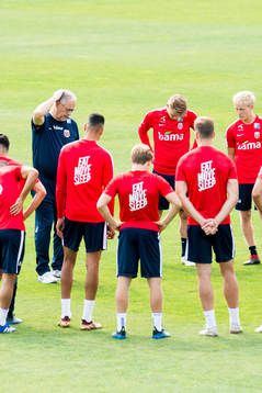 Lars Lagerbäck, head coach of Norway