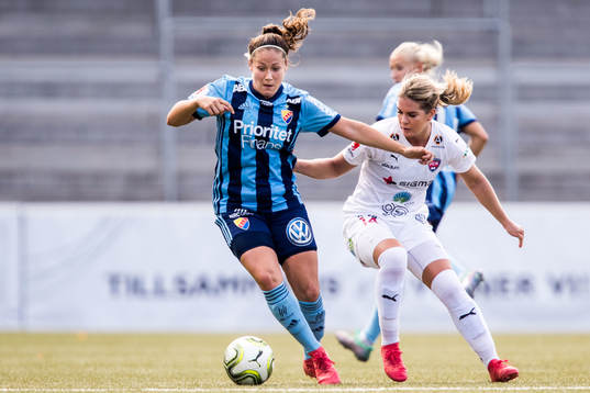 Djurgårdens Michelle Wörner och Rosengårds Hanna