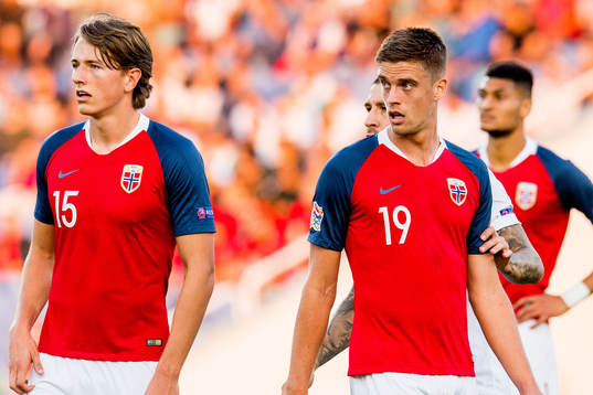 Sander Berge and Markus Henriksen of Norway