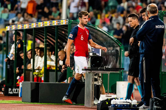 Håvard Nordtveit of Norway walks off the pitch