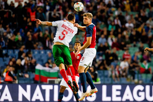 Nikolay Bodurov of Bulgaria and Alexander Sørloth of Norway