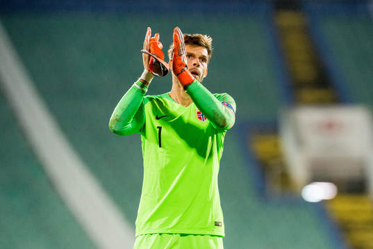 Goalkeeper Rune Almenning Jarstein of Norway