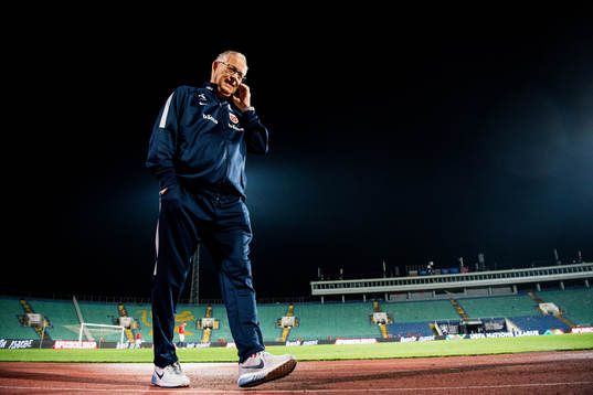 Lars Lagerbäck, head coach of Norway