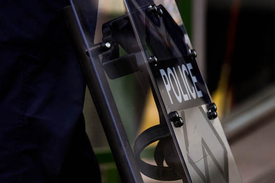 A police protection shield