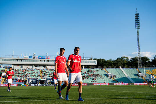 Markus Henriksen and Omar Elabdellaoui of Norway