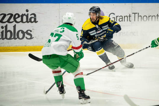 under en träningsmatch i ishockey mellan HV71 och Rögle
