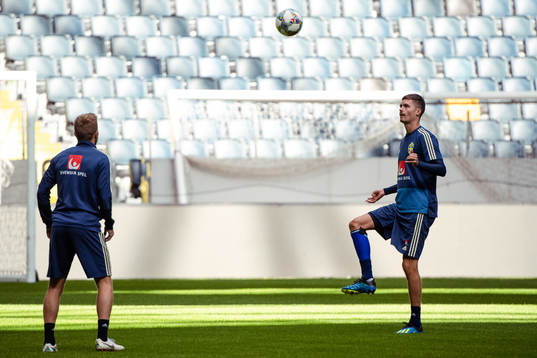 Mikael Lustig of the Swedish national football team