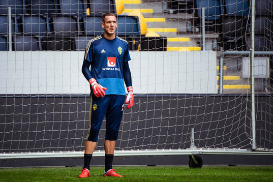 goalkeeper Robin Olsen of the Swedish national football team
