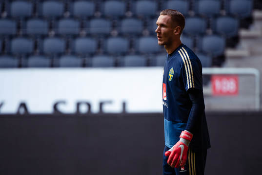 goalkeeper Robin Olsen of the Swedish national football team