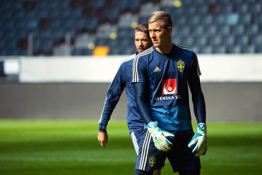 goalkeeper Karl-Johan Johnsson  of the Swedish national