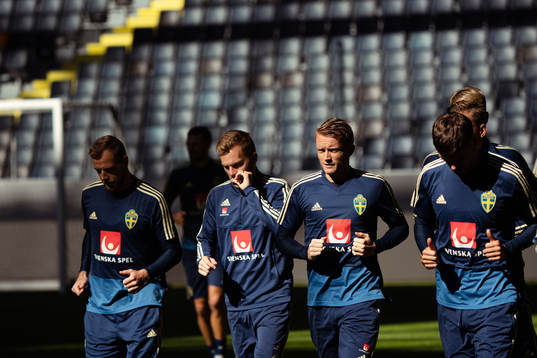 Sam Larsson of the Swedish national football team