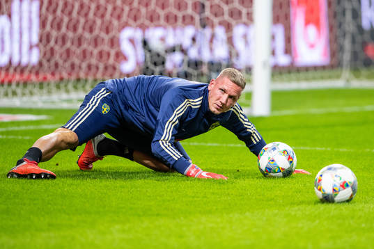 Goalkeeper Robin Olsen of Sweden