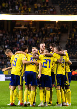 The players of Sweden celebrates