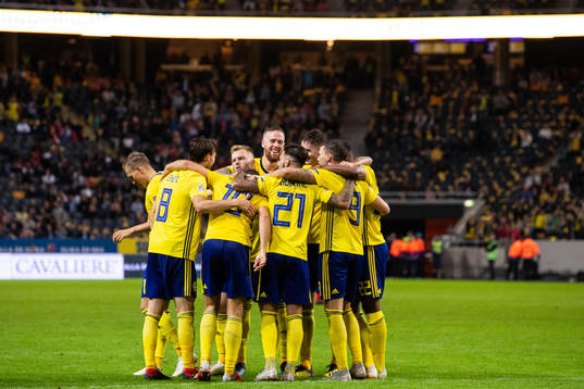 The players of Sweden celebrates