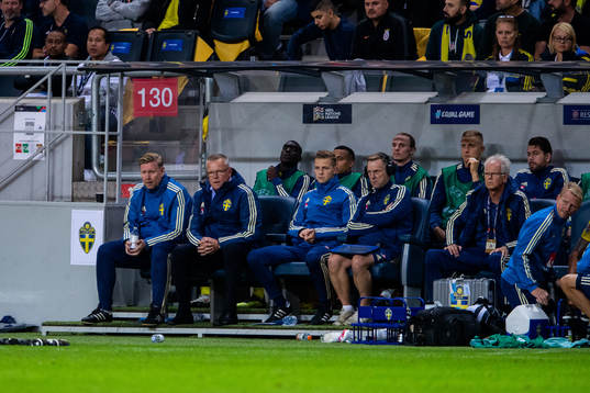 The bench of Sweden looks dejected