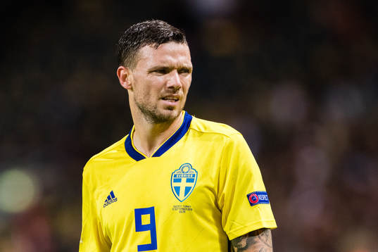 Marcus Berg of Sweden looks dejected