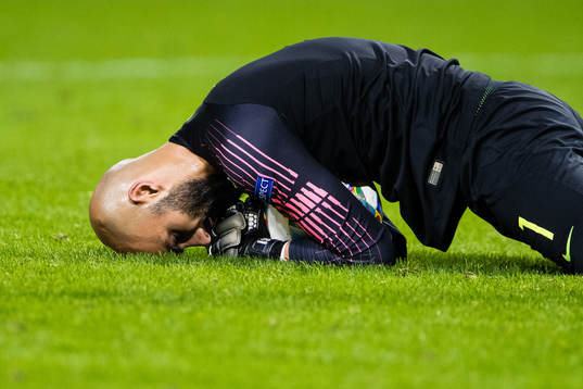 Goalkeeper Sinan Bolat of Turkey