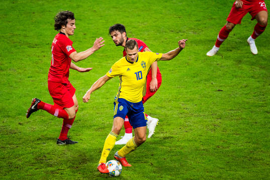 Viktor Claesson of Sweden against Okay Yokuslu and Caglar