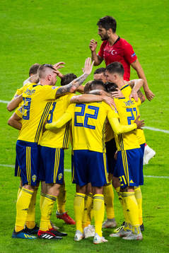 The players of Sweden celebrates