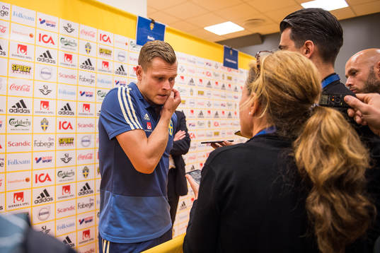 Victor Claesson of Sweden looks dejected