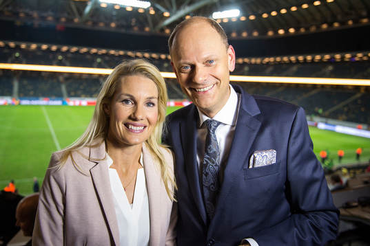 Hanna Marklund and Lasse Granqvist of TV4, Swedish