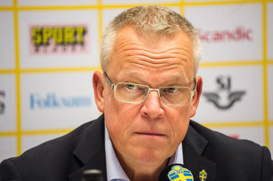 head coach Janne Andersson of Sweden attends a press