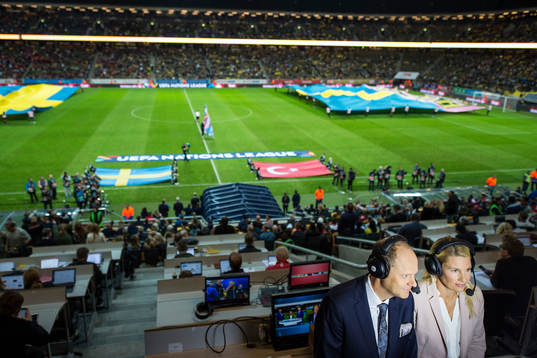 Hanna Marklund and Lasse Granqvist of TV4, Swedish