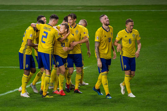 Mikael Lustig, Marcus Berg, Albin Ekdal, Pontus Jansson and