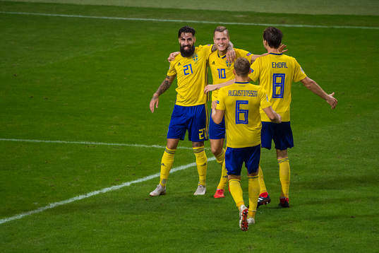 Marcus Berg , Jimmy Durmaz , Albin Ekdal and Ludwig