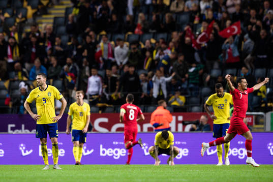 Marcus Berg of Sweden looks dejected
