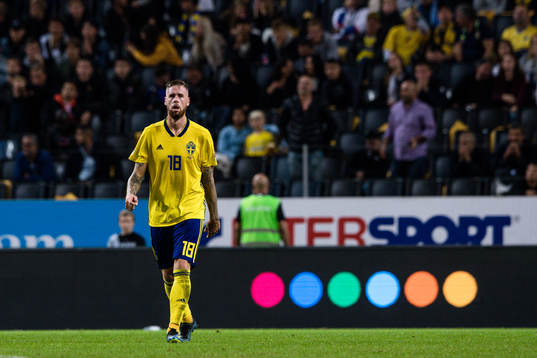 Pontus Jansson of Sweden looks dejected