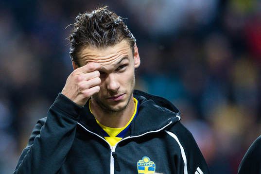 Albin Ekdal  of Sweden prior the Nations League match