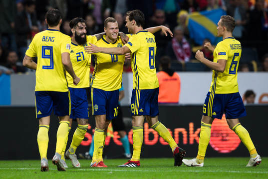 Marcus Berg , Jimmy Durmaz , Albin Ekdal and Ludwig