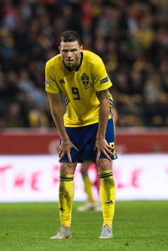 Marcus Berg  of Sweden looks dejected
