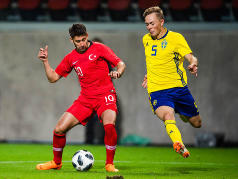 Turkiets Orkan Cinar och Sveriges Joel Andersson