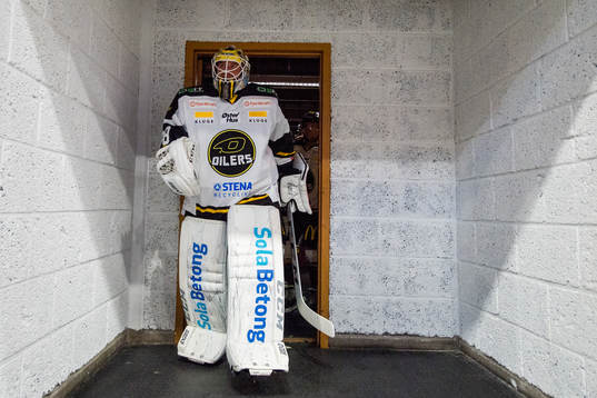 Goaltender Henrik Holm of Stavanger Oilers
