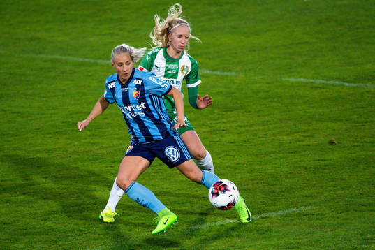 Djurgårdens Fanny Andersson  och Hammarbys Alexandra