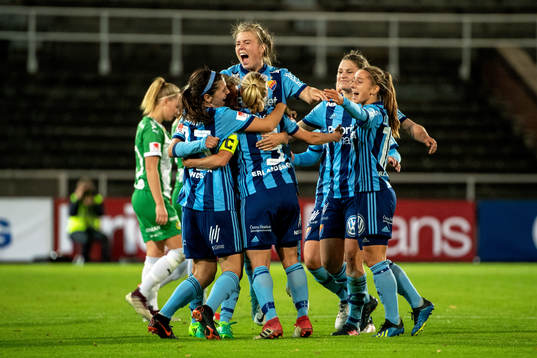 Djurgårdens spelare jublar
