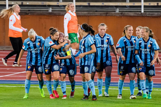 Djurgårdens spelare jublar