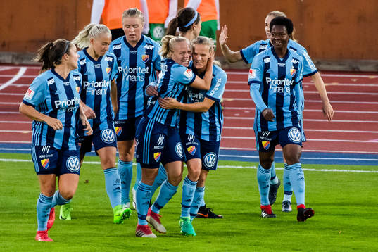 Djurgårdens spelare jublar