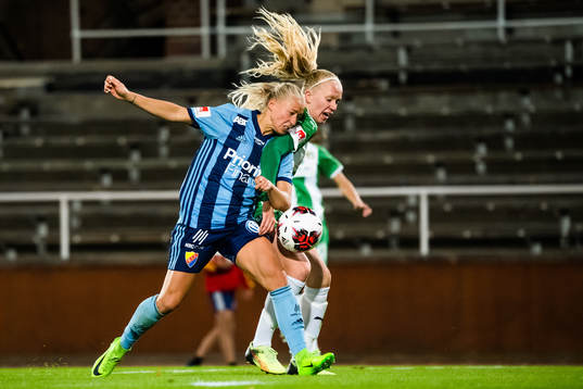 Djurgårdens Julia Spetsmark  och Hammarbys Alexandra