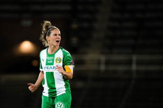 Hammarbys Elise Kellond-Knight reagerar