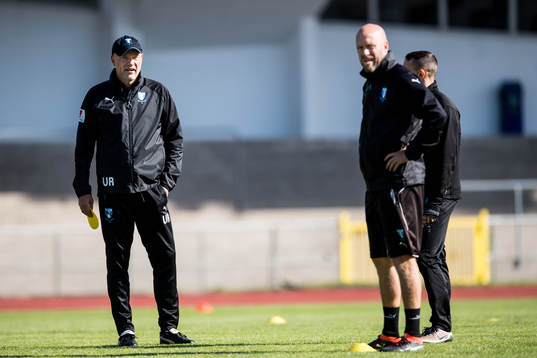 Tränare Uwe Rösler och assisterande tränare Olof Persson