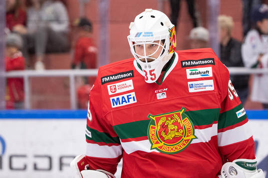 Moras målvakt Christian Engstrand  i ishockeymatchen i SHL